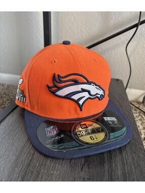 Denver Broncos NFL Super Bowl 48 New Era 5950 On Field Fitted Hat Size 6 7/8